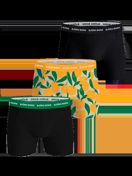 Björn Borg Cotton Stretch Boxers 3-pack Sort, XS