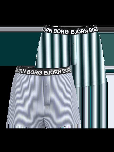 Björn Borg Cotton Stretch Logo Woven Boxers Shorts 2-pack Multi, M