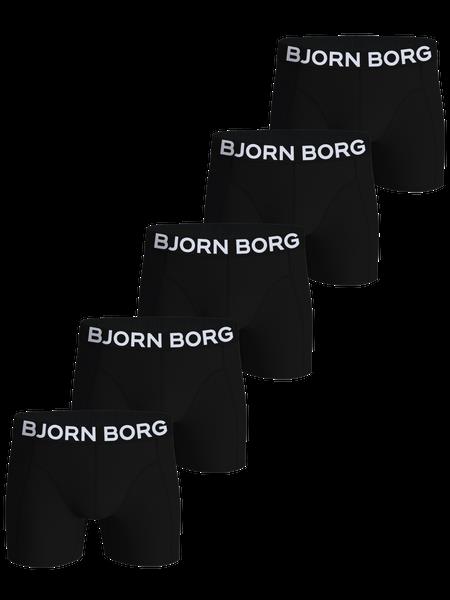 Björn Borg Organic Cotton Stretch Boxers 5-pack Sort, XS
