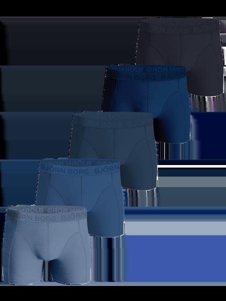 Björn Borg Cotton Stretch Boxers 5-pack Blå, XS
