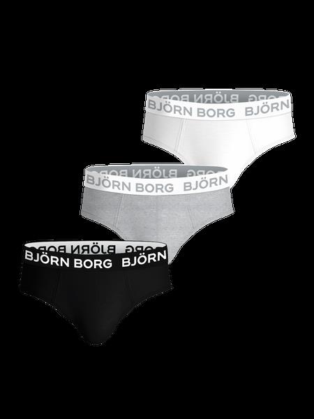 Björn Borg Cotton Stretch Briefs 3-pack Sort, XS
