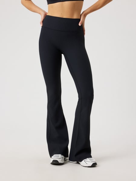 Björn Borg Studio Ribbed Flare Tights Tall Sort, S