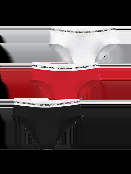 Björn Borg Logo Highwaist Briefs 3-pack Sort, XXL