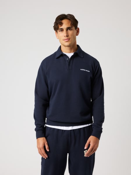 Björn Borg Borg Classic Polo Sweatshirt Marineblå, XXL