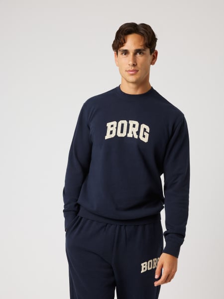 Björn Borg Borg Classic Print Sweatshirt Marineblå, XXL
