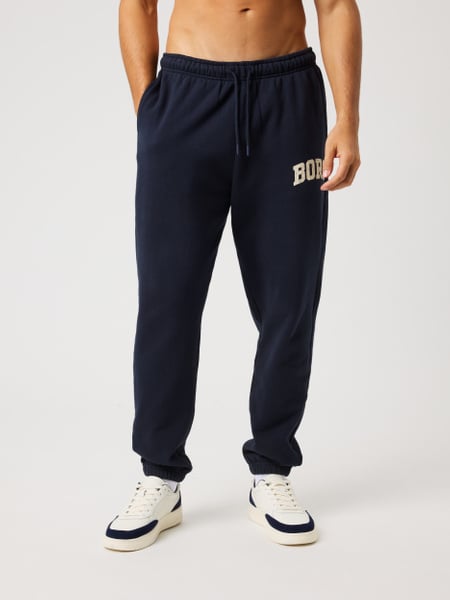 Björn Borg Borg Classic Print Sweatpants Marineblå, XL