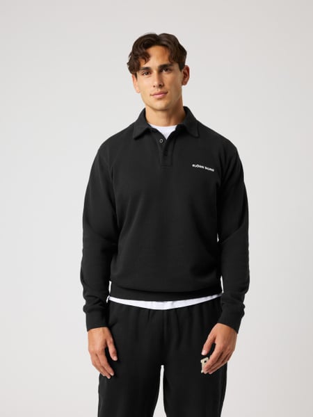 Björn Borg Borg Classic Polo Sweatshirt Sort, XXL