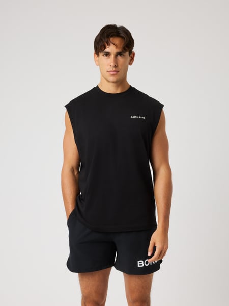 Björn Borg Borg Gym Sleeveless T-shirt Sort, S
