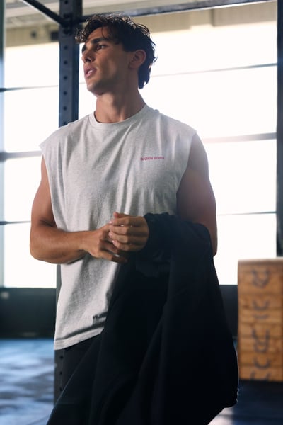 Björn Borg Borg Gym Sleeveless T-shirt Grå, L