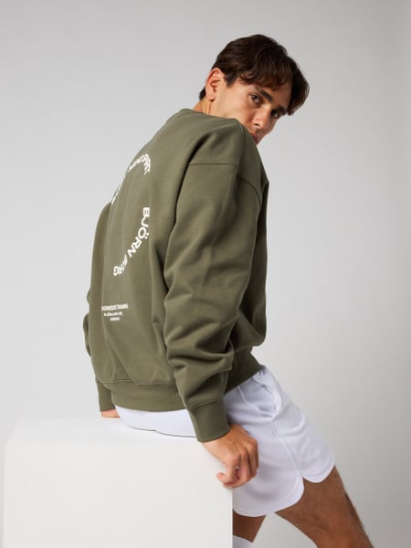 Björn Borg Borg Oversized Sweatshirt Grøn, XL