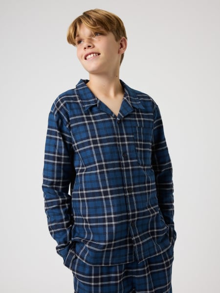 Björn Borg Core Flannel Pyjama Shirt Blå, 170