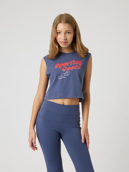 Björn Borg Borg Cropped Tank Top Blå, 146-152