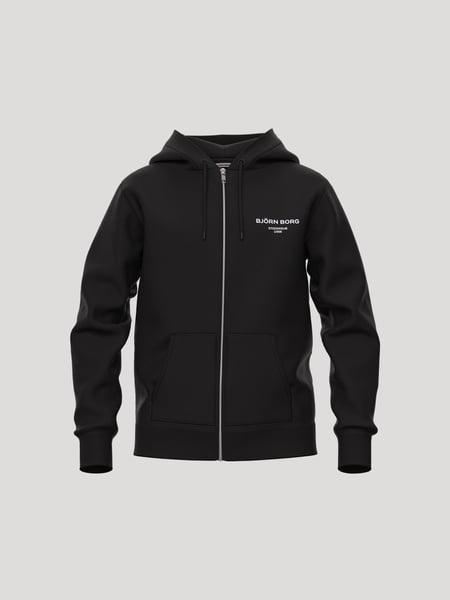 Björn Borg Borg Essential 1 Zip Hoodie Sort, 170
