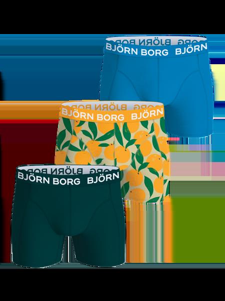 Björn Borg Cotton Stretch Boxers 3-pack Blå, 122-128