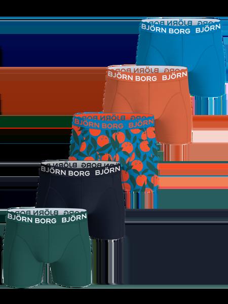 Björn Borg Cotton Stretch Boxers 5-pack Blå, 158-164