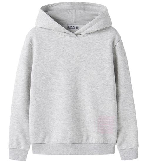 Name It Hættetrøje - NkfNikolisa - Light Grey Melange