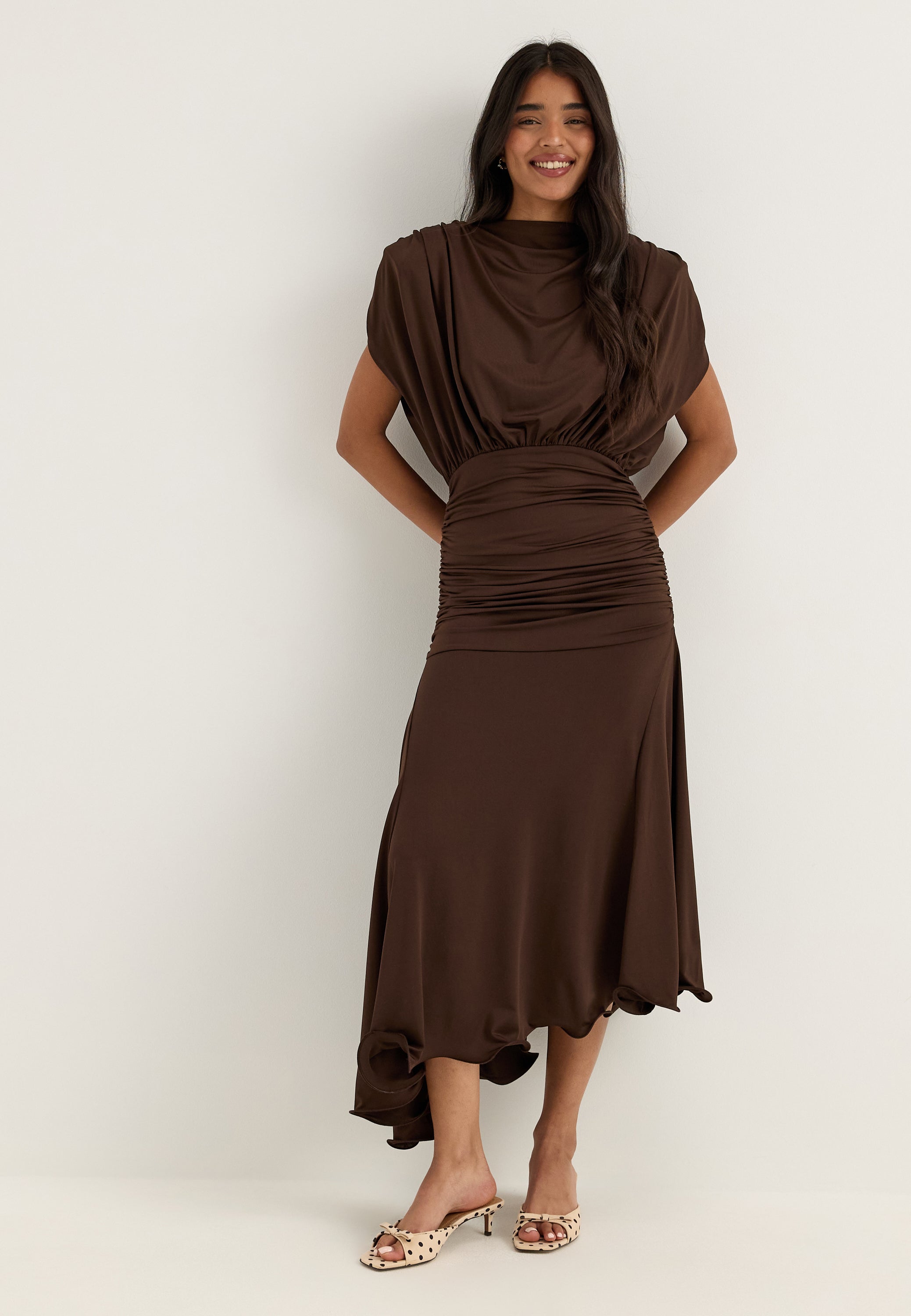 BUBBLEROOM OCCASION Asymmetric Flounce Soft Dress