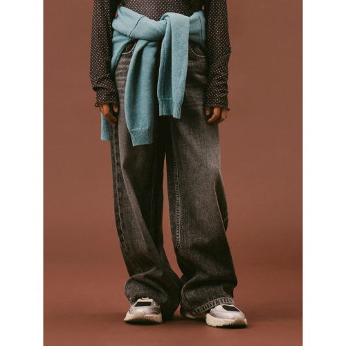 NAME IT Wide Jeans Rose Asym Medium Grey Denim