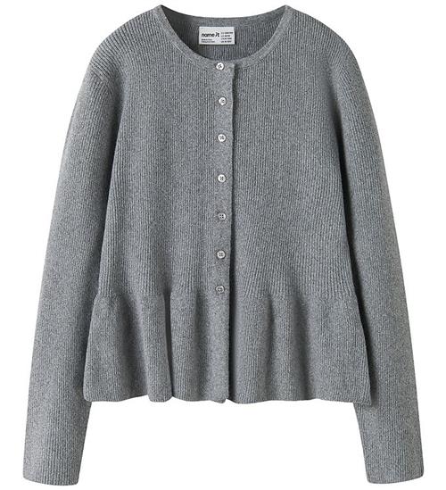 Name It Cardigan - Strik - NkfNyssa - Grey Melange
