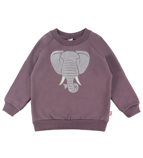 DYR Sweatshirt - DyrBellow - Grey Plum Elefant m. Glimmer