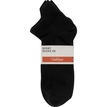 Pierre Robert Strømper 2P Sport Ankle Socks Sort polyamid Str 41/45 Herre