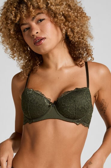 Hunkemöller Formstøbt bøjle-bh Marine Grøn