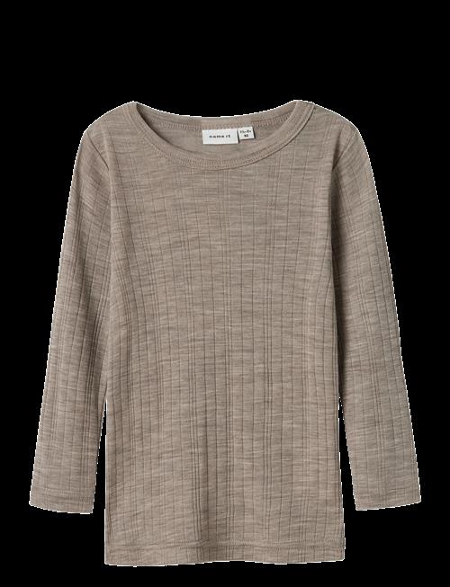 name it | Nmmwang Wool Needle Ls Top Solid Noos | 110