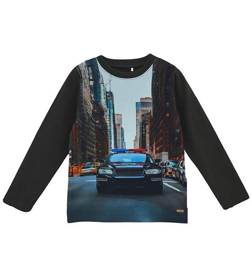 Minymo Bluse - Pirate Black m. Politibil