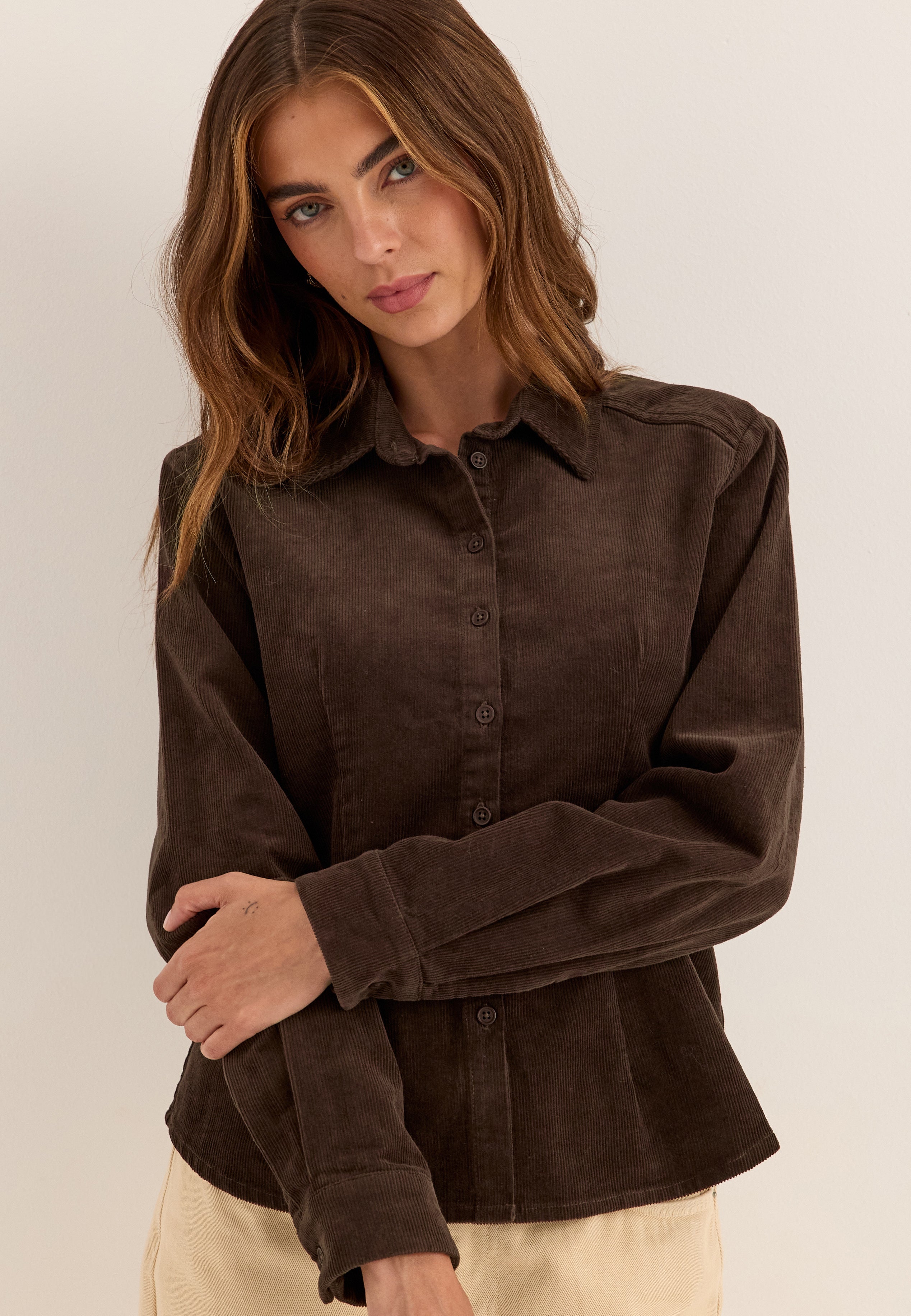 BUBBLEROOM Corduroy Shaped Shirt