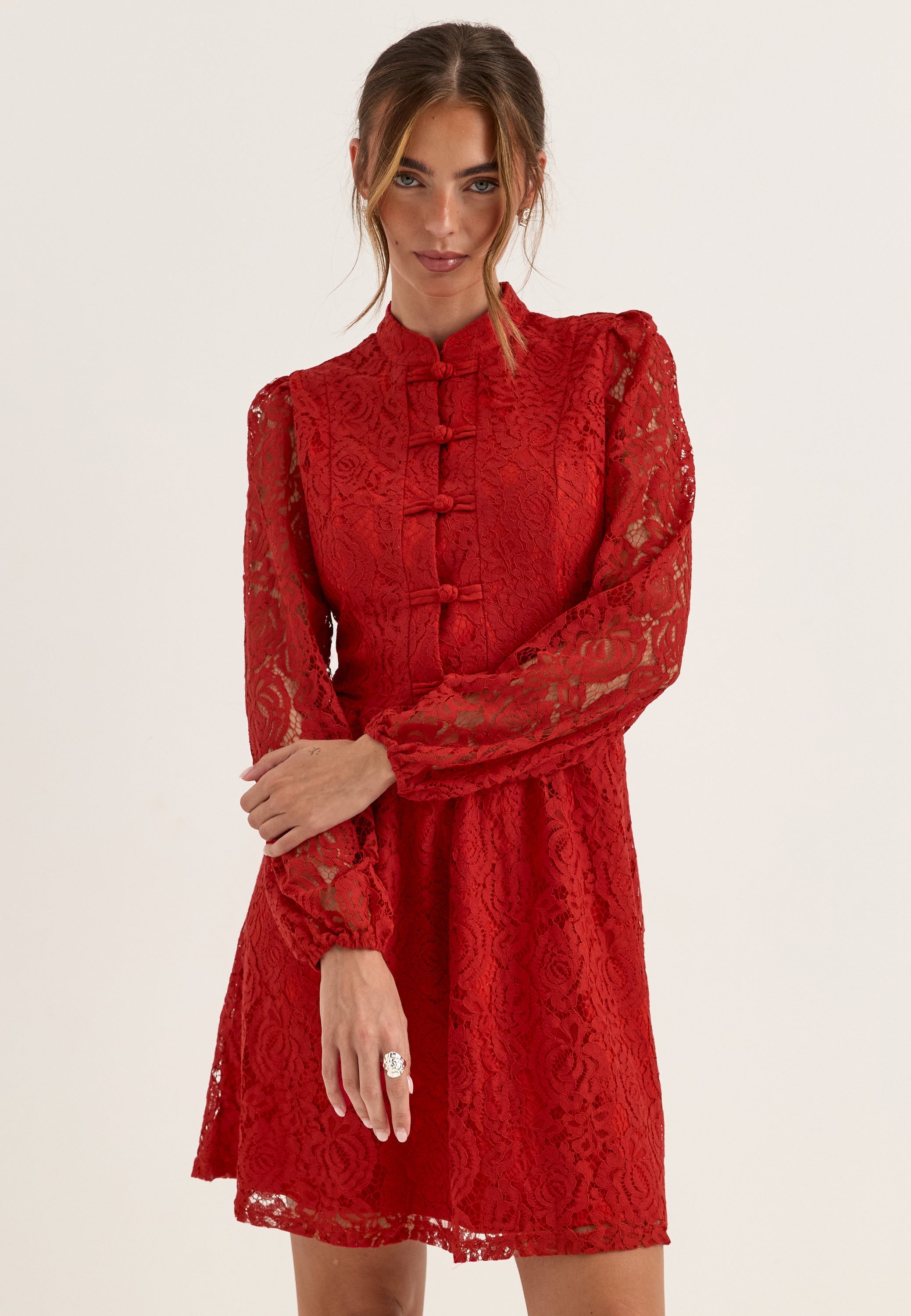 BUBBLEROOM Frill Lace Dress
