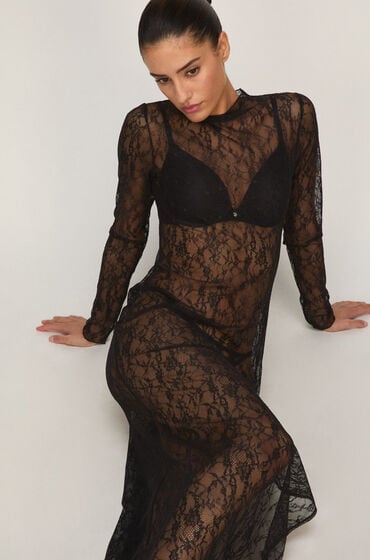 Hunkemöller Slip dress Allover Lace Sort
