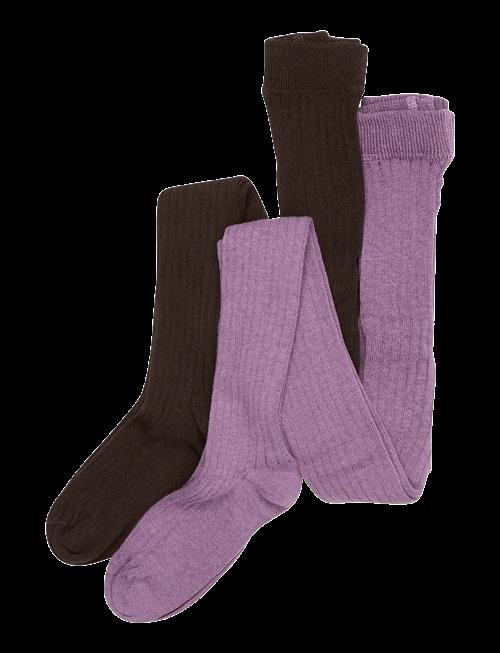 Minymo | Stocking - Solid Rib 2-Pack | 128\134