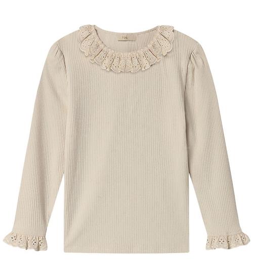 Fliink Bluse - Rib/Modal - Kenna Lace - Sandshell