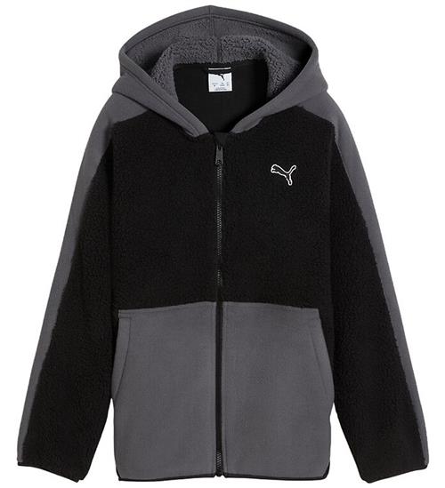 Puma Fleecejakke - Teddy - ESS Elevated - Sort