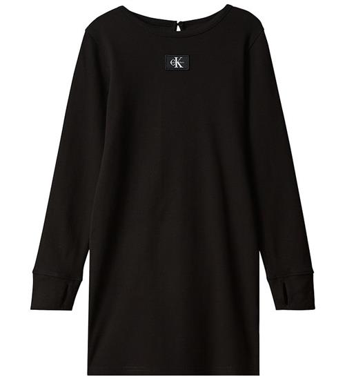 Calvin Klein Kjole - Rib - Sort