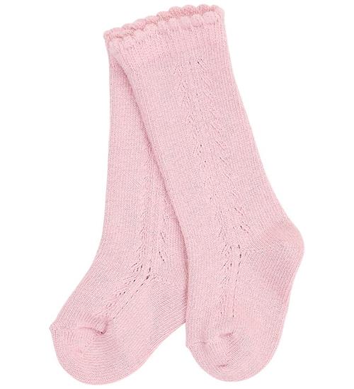 Müsli Knæstrømper - Hulmønster/Blonder - Blush