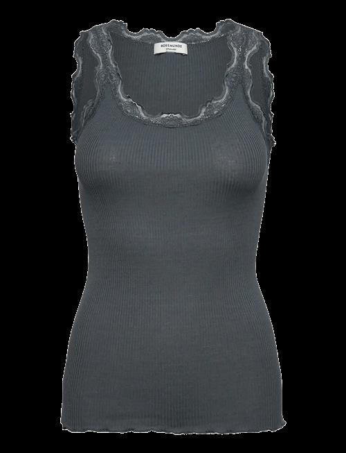 Rosemunde | Rwbabette Silk Sl U-Neck Long Lace Top | M
