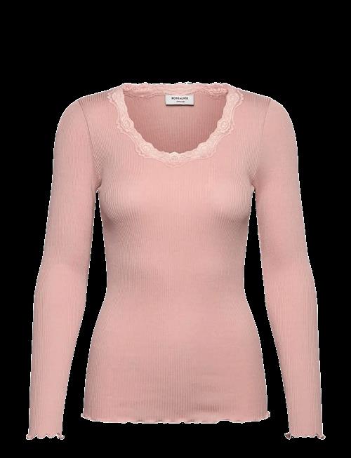 Rosemunde | Rwbabette Silk Ls U-Neck Lace T-Shirt | M