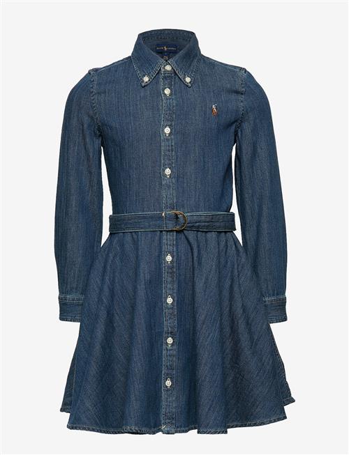 Ralph Lauren Kids | Belted Cotton Denim Shirtdress | 137-140