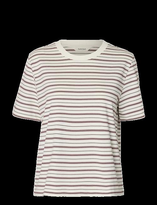 Selected | Slwessential Ss Striped Boxy Tee Noos | XL
