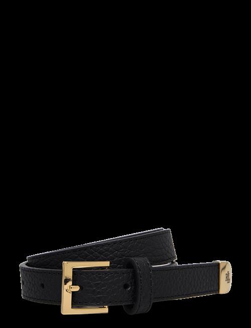 Lauren Ralph Lauren | Pebbled Leather Skinny Belt | L