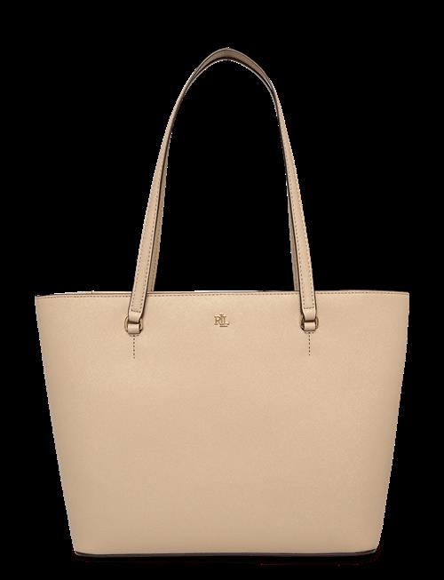 Lauren Ralph Lauren | Crosshatch Leather Medium Karly Tote | ONE SIZE