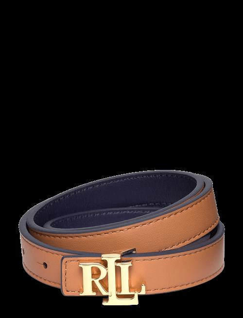 Lauren Ralph Lauren | Logo Reversible Leather Skinny Belt | L