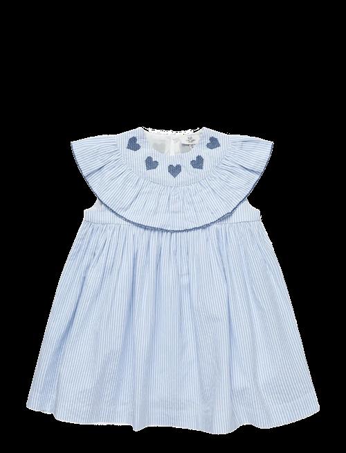 Copenhagen Colors | Seersucker Dress W. Heart | 110
