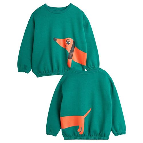 Mini Rodini GOTS Dog Sweatshirt Grøn 116/122 cm  Grøn  116/122 cm  Drenge, Piger