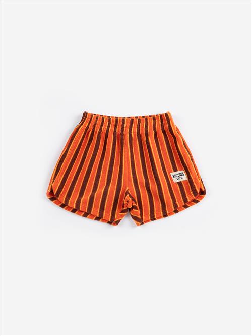 Bobo Choses Striped Brick Shorts Af Frotté Orange  Orange 8-9 Y  Orange.  8-9 år  Drenge