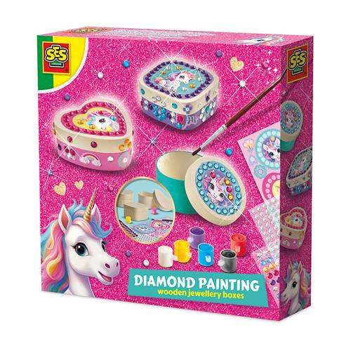 SES Creative Unicorn Diamond Painting   Pink One Size  Lyserød  One Size 5-10 Years Drenge, Piger