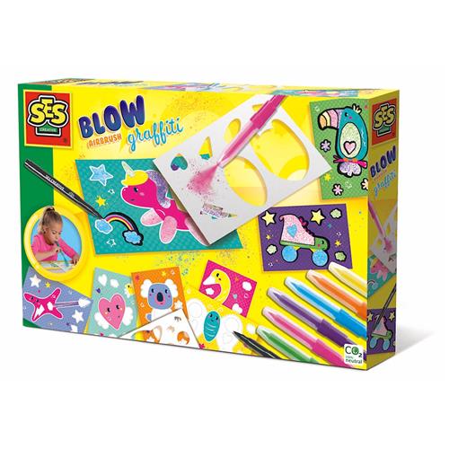 SES Creative Blow Airbrush Graffiti   Yellow One Size  Gul  One Size 5 Years + Drenge, Piger