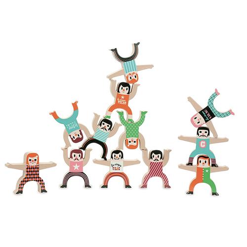 Vilac Acrobats By Ingela P. Arrhenius Stabel-spil  Green One Size  Grøn  One Size 3+ Years Drenge, Piger