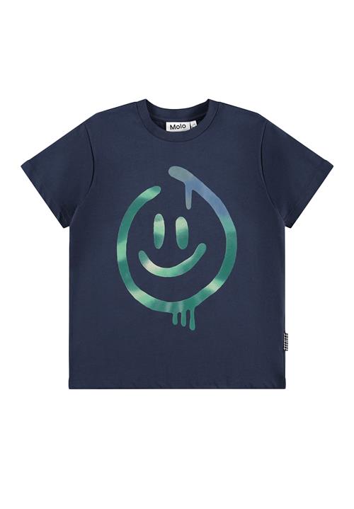 Molo Riley T-Shirts Short Sleeves Blured Smile Blured Smile 116 cm  Marineblå  116 cm  Drenge